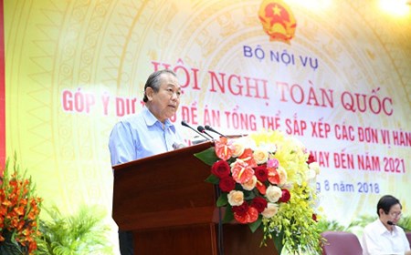 Hội nghị toàn quốc góp ý đề án sắp xếp lại đơn vị hành chính cấp xã, huyện